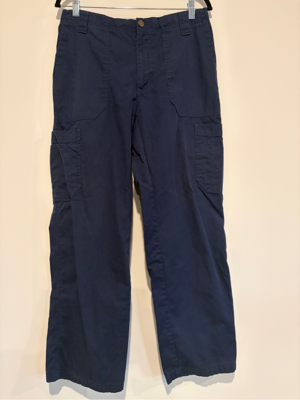 Carhartt Force Relaxed Fit Ripstop Cargo Work Pants Navy Blue Women's Small S